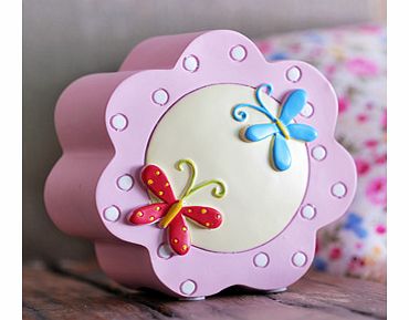 PINK Flower Girls Money Box Piggy Bank