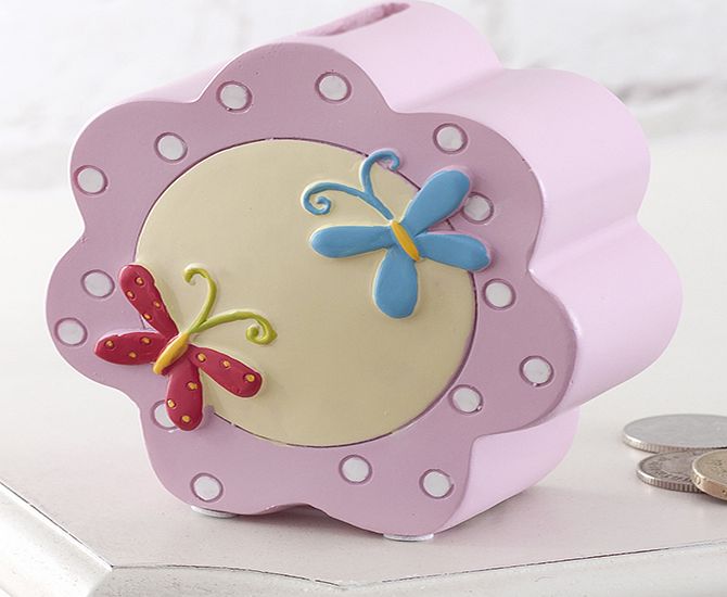 PINK Flower Kiddiwinks Money Box