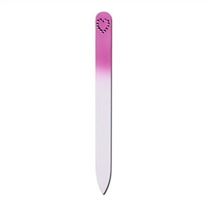 PINK Frost Crystal Nail File with Single Heart