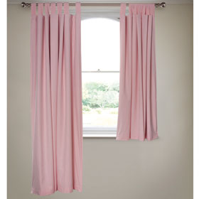 Pink Gingham Blackout Lined Curtains