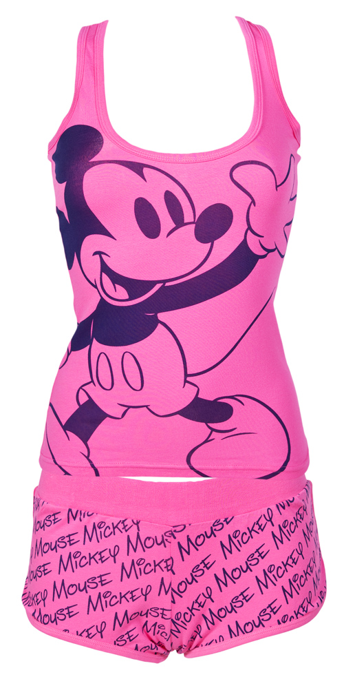 Pink Ladies Mickey Mouse Vest and Boyshort PJ Set