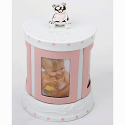 Pink Musical Rotating Photo Frame
