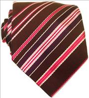 Pink Pencil Stripe Necktie by Timothy Everest