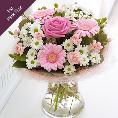 pink Perfect Gift with Sparkling Rose Wine