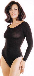 140 Denier Heavy Opaque Bodysuit- Black- One Size