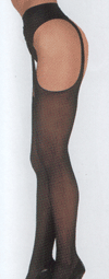 Sheer Suspender Tights- Beige- One Size