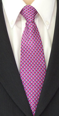 pink Purple 3D Cube Clip-On Tie