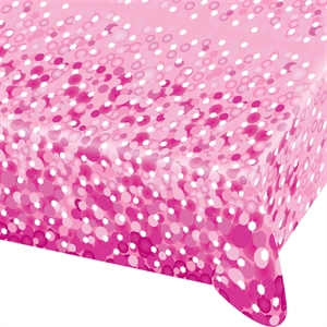 PINK Sparkle Plastic Table Cover