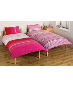 Stripe BOGOF Single Bed Duvet Set