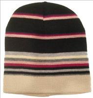 pink Striped Woollen Hat by KJ Beckett