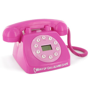 pink Telephone Alarm Clock