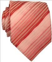 Pink Textured Stripe Silk Tie by Simon Carter