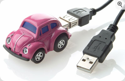 Pink VW Beetle Memory Stick