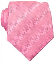 Pink Zigzag Necktie by Timothy Everest