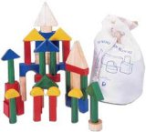 PINTOY 50 Wooden Blocks in a Bag
