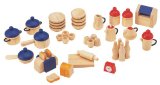 PINTOY Wooden Dolls House Kitchen Accessories 36pc