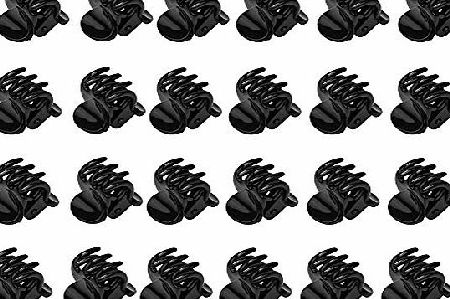 Pinzhi 24 Pcs Black Plastic Mini Claw Clamp Clip Styling Hair Accessory For Women Girl