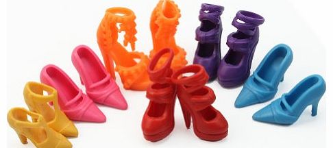 60 Pairs Special Various Style Sexy High Heel Shoes Set For Barbie Doll Toy Gift