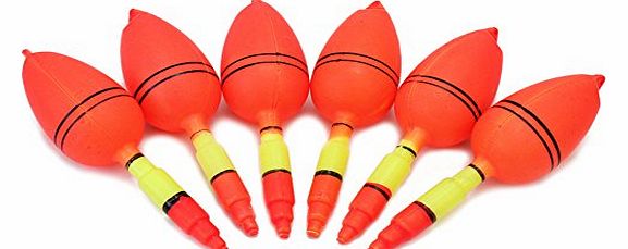 Pinzhi 6Pcs Fishing Lure Plastic Floats Bobbers Slip Drift Tube Indicator Tackle Red