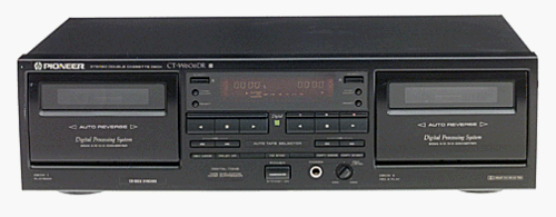 Pioneer CT-W606DR - Dual cassette deck - black