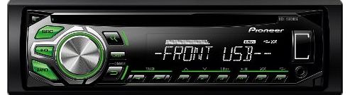 Pioneer DEH-1600UBG RDS Tuner with Illuminated Front USB, Aux-In and WMA/MP3/WAV Playback