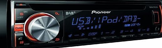 DEH-X6600DAB CD RDS Tuner with Integrated DAB+ Digital Radio, Front USB and Aux-in, iPod/iPhone Direct Control and MIXTRAX EZ