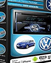 VW Polo car stereo CD player Pioneer FH-X700BT Bluetooth Handsfree kit plays USB / AUX iPod / iPhone / Android