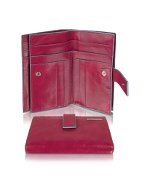 Piquadro Blue Square - Womens Leather Card Holder