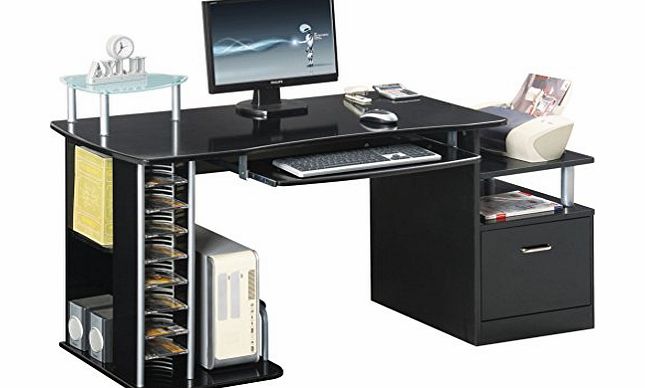 Piranha Trading Piranha PC14g Large COMPUTER DESK with A4 Suspension File Drawer