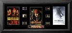 Pirates of the Caribbean Trilogy Film Cell: 245mm x 540mm (approx). - black frame with black mount