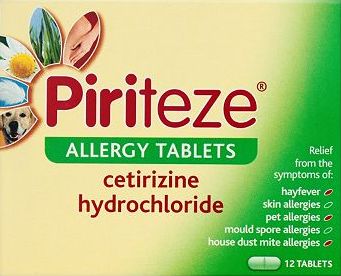 Piriteze, 2041[^]10084610 Allergy Tablets - 12 Pack 10084610