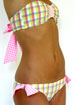 tartan bikini with gingham bows