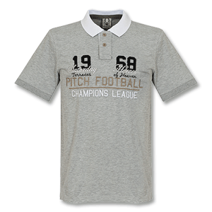 Pitch Champions League Polo Shirt - Grey