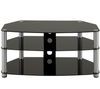 E1000 Black Glass TV Stand