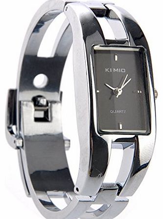 Pixnor KIMIO K1601L Fashion Color-Changing Dial Womens Ladies Quartz Bracelet Wrist Watch (Silver)