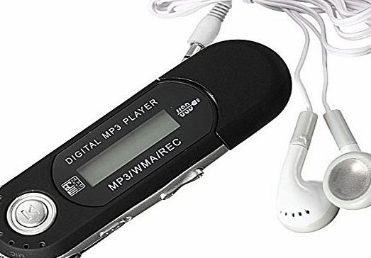 Pixnor Portable 8GB 1.3-inch LCD Screen Digital MP3 Player USB Flash Drive with FM Radio /MIC /3.5mm Audio Jack (Black)