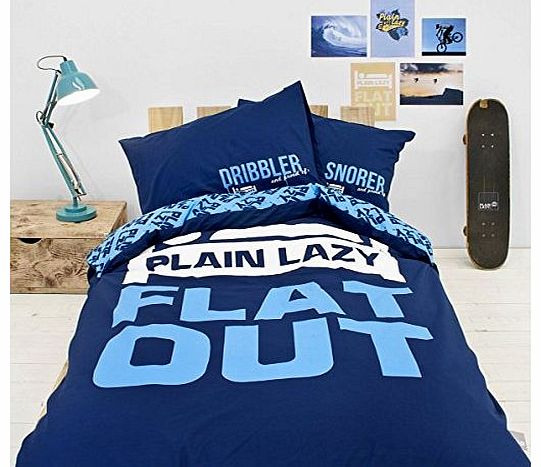 Plain Lazy FLAT OUT ? SINGLE DUVET SET