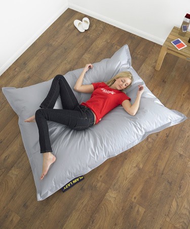Plain Lazy giant silver grey bean bag