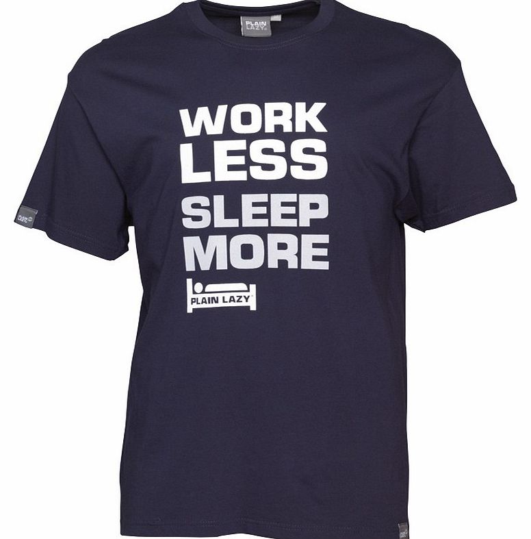 Plain Lazy Mens Work Less Sleep More T-Shirt