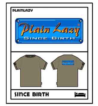 Plain Lazy Since Birth T-Shirt - Charcoal