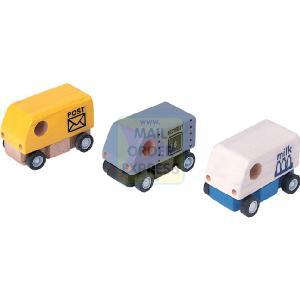 Plan Toys Plan City Pack of 3 Delivery Vans