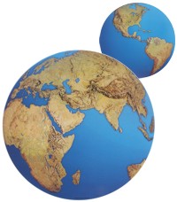 Planet Earth Cut Out 40cm Printed Both Sides