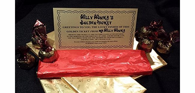 planetsforsale Willy Wonka Golden Ticket The Perfect Gift for a Party Pack or to Hide in a Chocolate Bar - Same Day Dispatch