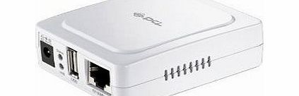 Planex  Wireless N 150Mbps USB2.0 RJ45 Mini Print Server Supports Windows 7 and MAC OS, WPS, IEEE 802.11n/g/b print server support SNMP amp; HP Web JetAdmin/ Hi-Speed USB - EN, Fast EN - 10Base-T, 100