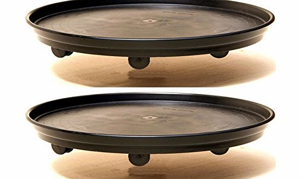 Plant Mover Plant Pot Mover (Black, 2 Large)