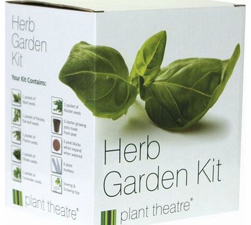 Plant Theatre Herb Garden Seed Kit Gift Box - 6 Different Herbs to Grow