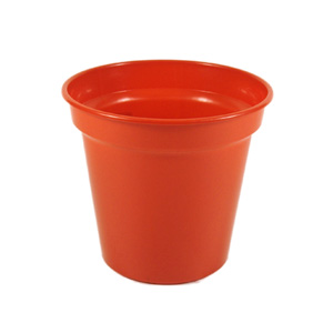 plastic Glossy Plant Pot Terracotta 21cm