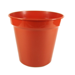 plastic Glossy Plant Pot Terracotta 33cm