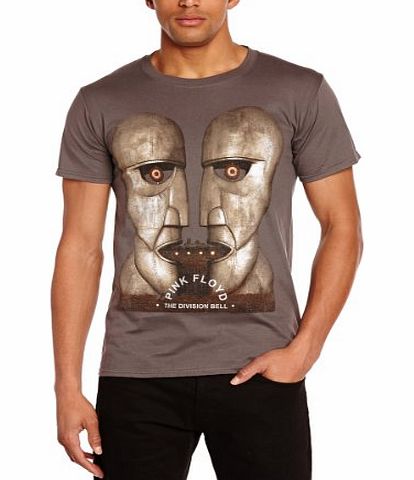 Plastic Head Mens Pink Floyd the Division Bell Short Sleeve T-Shirt, Grey, Small