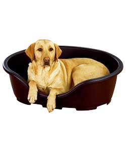 Plastic Pet Bed - Chocolate Brown